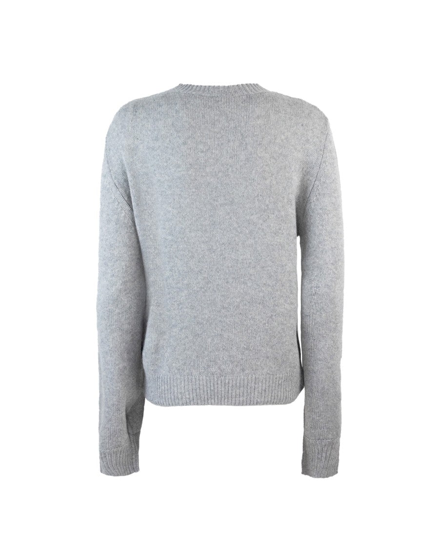 Marni Grey Cashmere Sweater With Embroidery