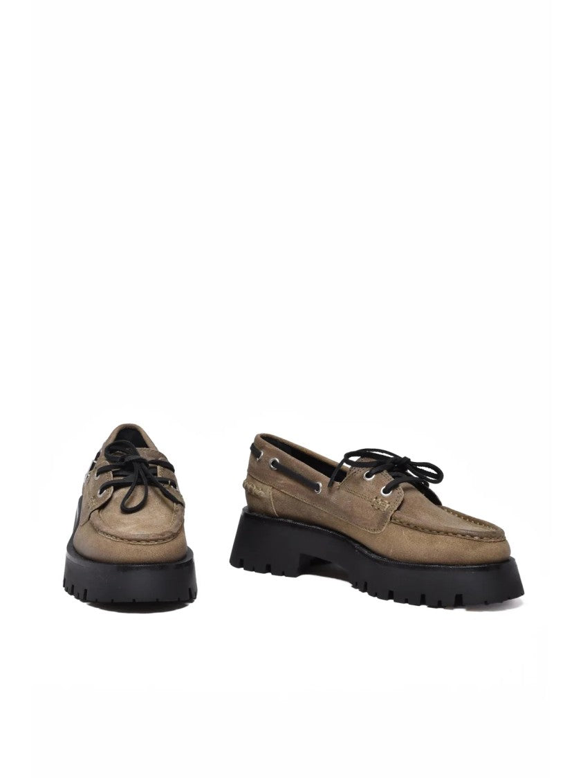 Alexander Wang Boat Shoes With Plateau Sole And Stitched Moccasin Design