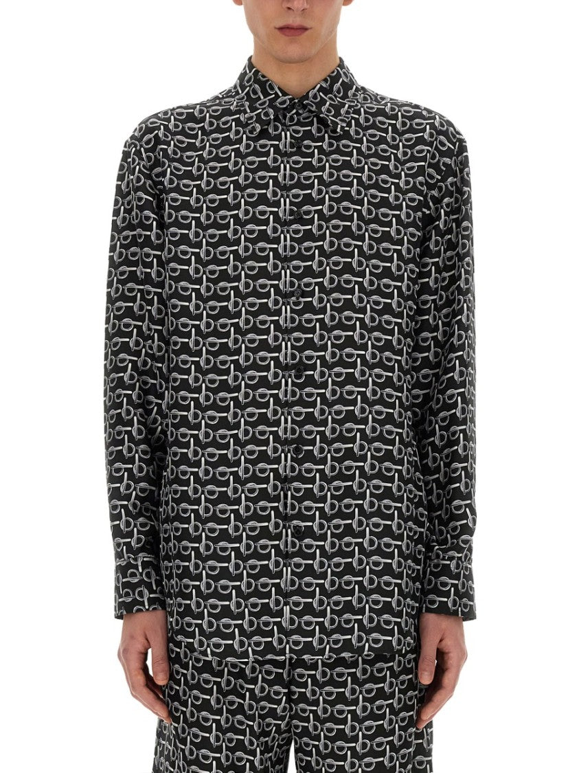 Burberry Oversize Black Silk Shirt