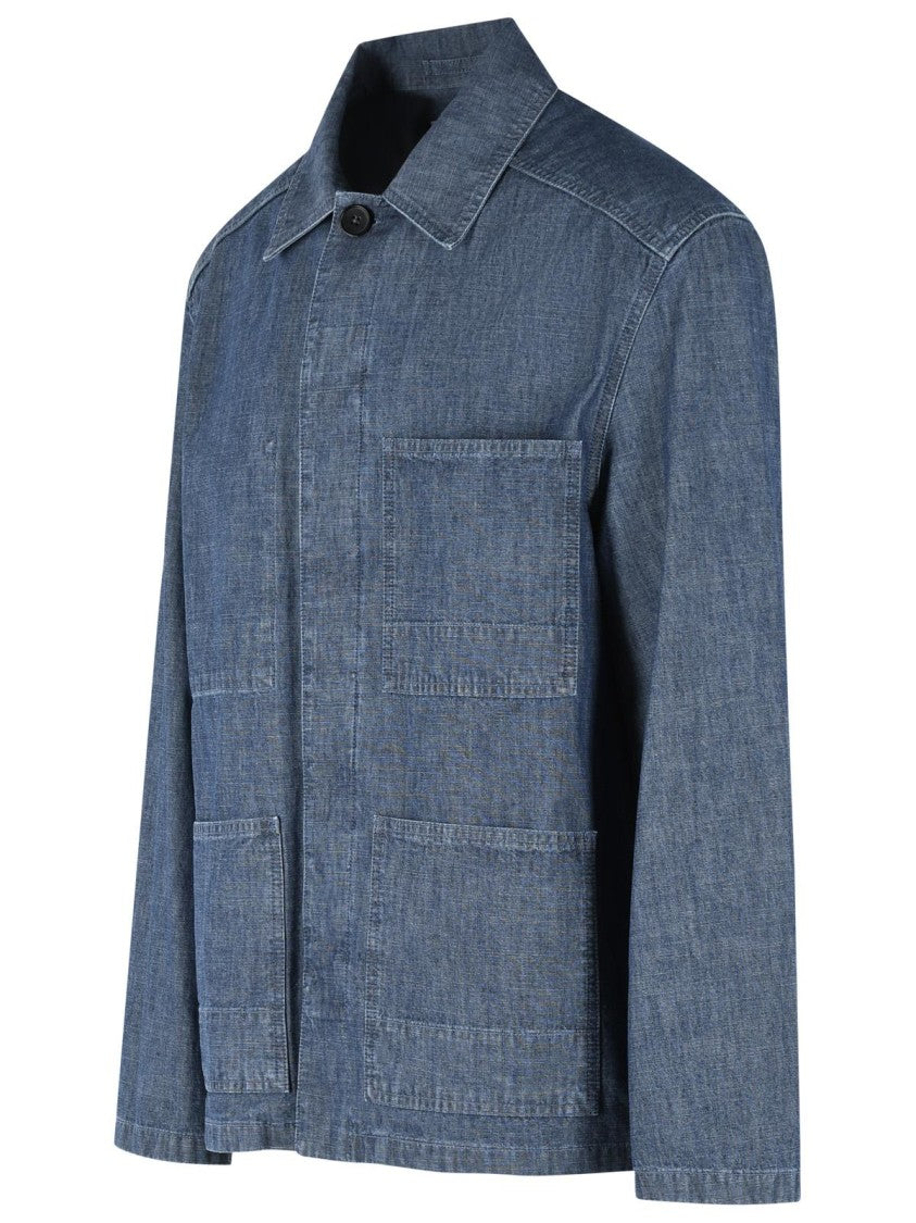 Jil Sander Blue Cotton Jacket