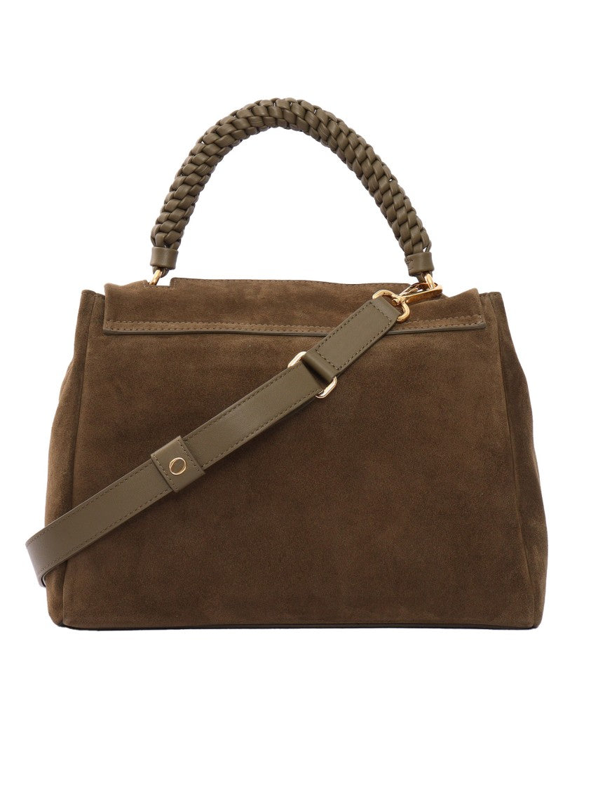 Claudio Orciani Structured Calf Leather Handbag With Top Handle