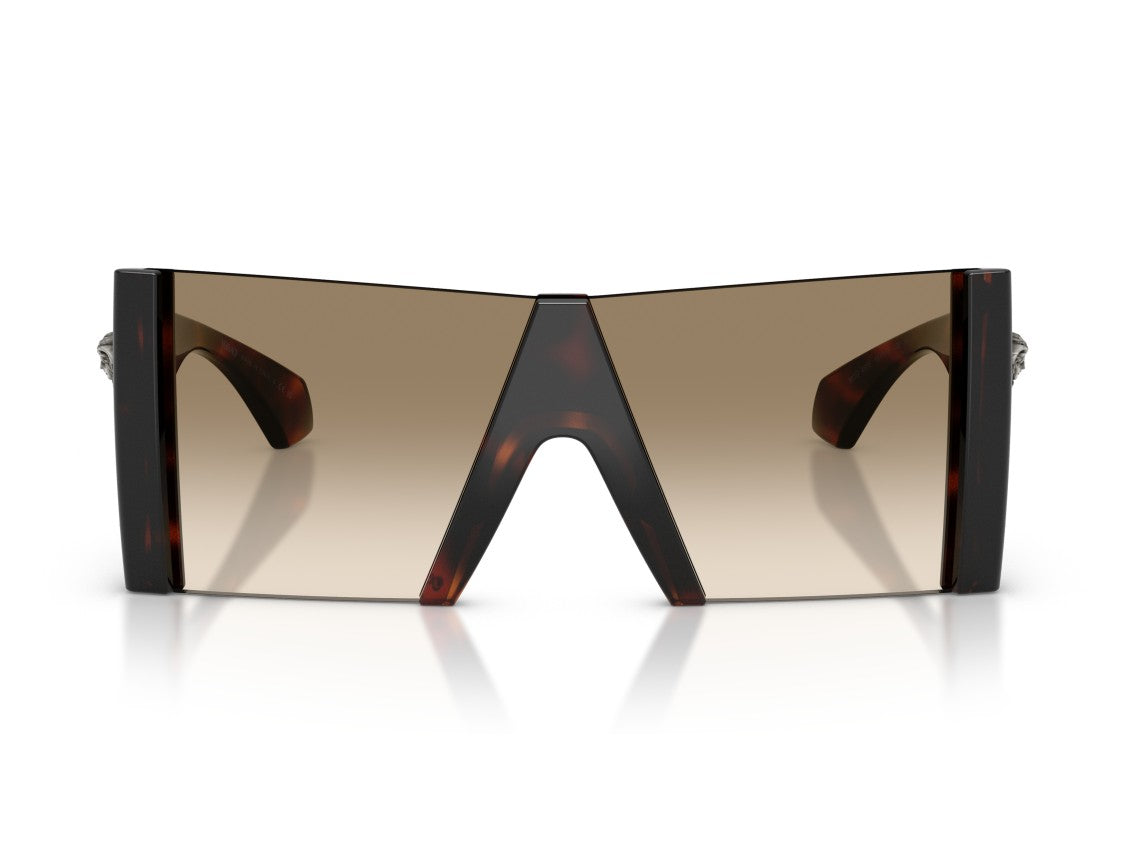 Versace Tortoiseshell 0Ve4515 Oversized Shield Sunglasses