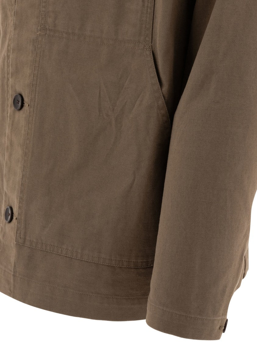 Vince Cotton And Linen Utility Jacket