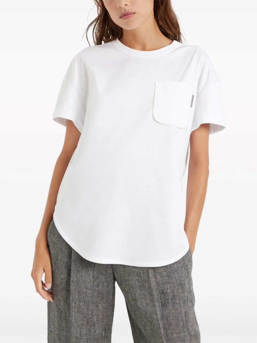 Brunello Cucinelli White Cotton T-Shirt