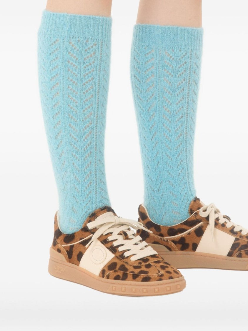 Valentino Garavani Leopard Print Calf Hair Flat Shoes