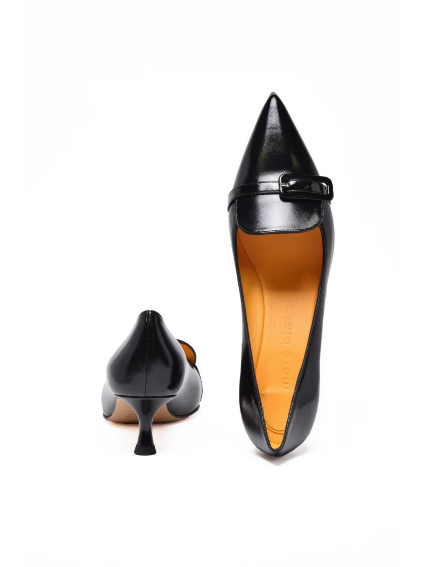 Mara Bini Black Leather Pumps