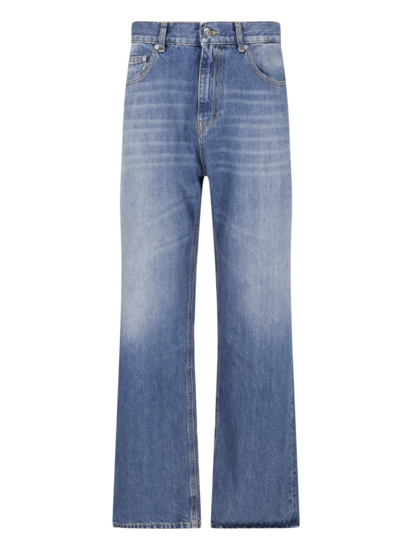 Berner Kuhl Blue Straight Denim Cotton Five-Pocket Jeans