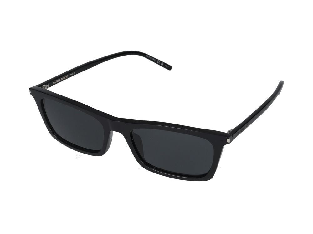 Saint Laurent Sleek Rectangular Sunglasses With Thin Frame Design
