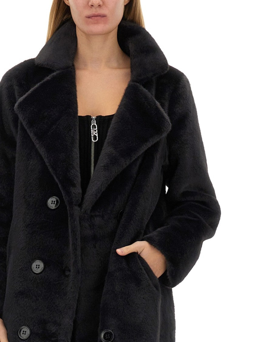 Michael Michael Kors Double-Breasted Coat With Classic Lapel