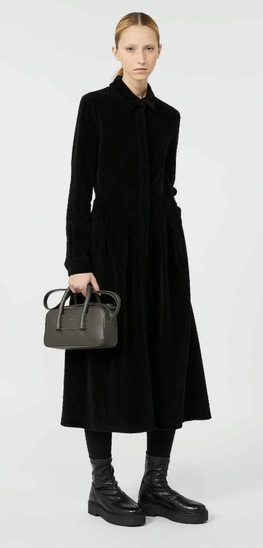 Max Mara Country Dress Cotton Blend Corduroy Dress