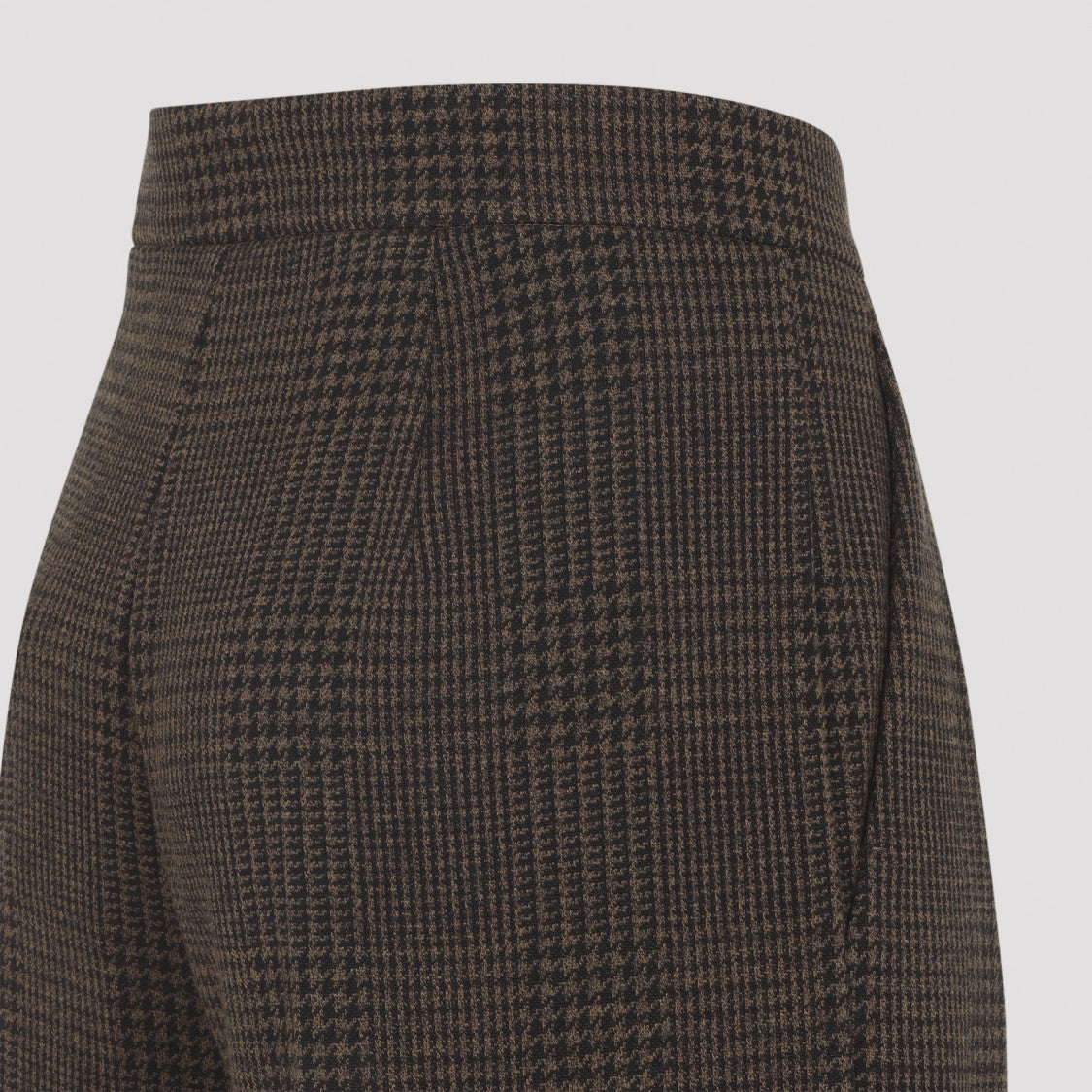 Max Mara Wide-Leg Trousers With High Waist And Checkered Pattern