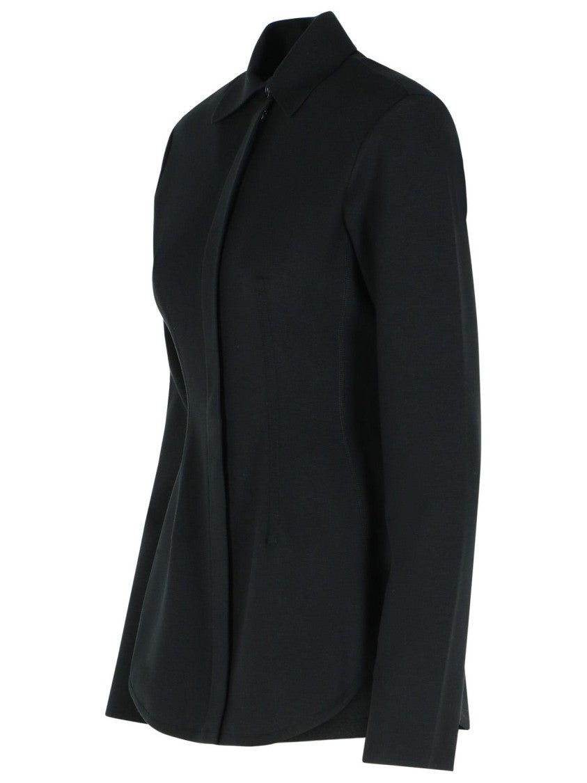 Sportmax Baffo' Black Viscose Knit Shirt