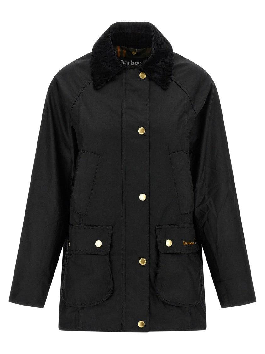 Barbour Waxed Cotton Casual Jacket With Corduroy Collar