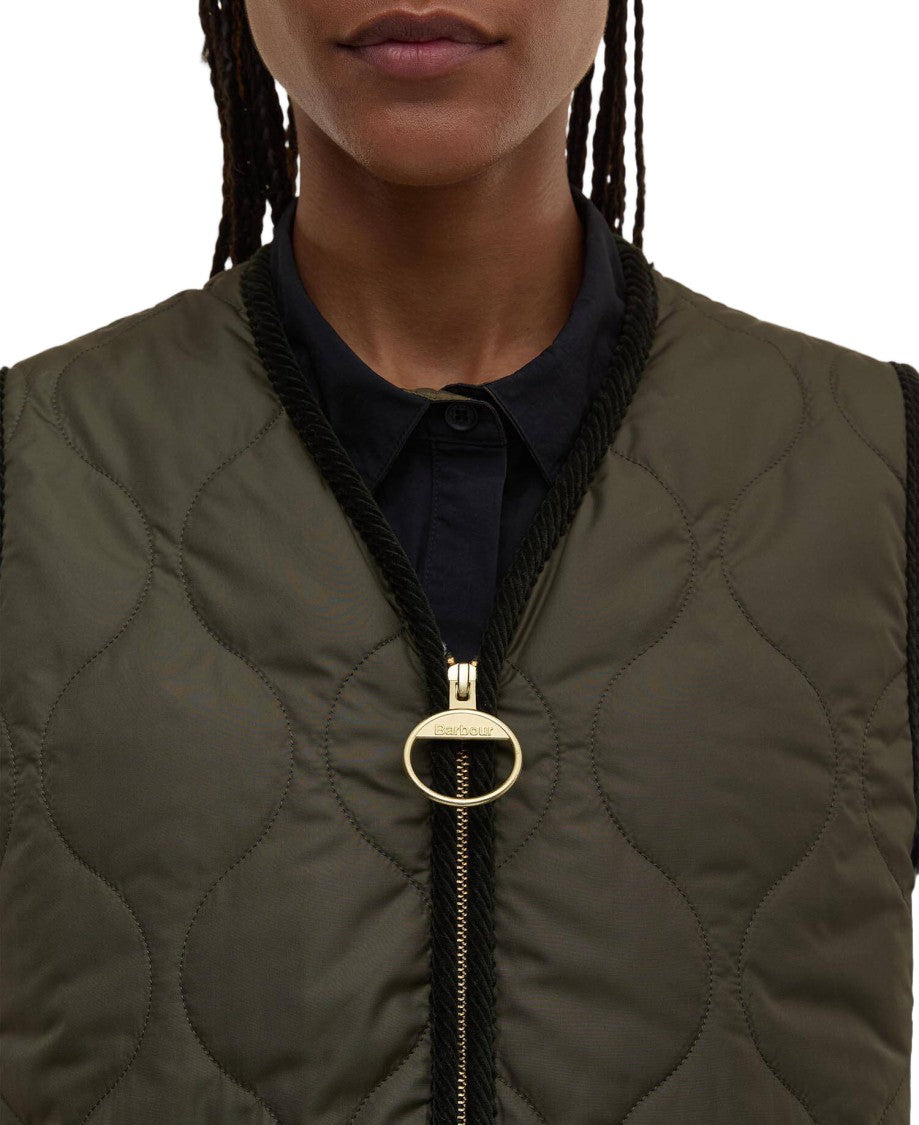 Barbour Quilted Green Sleeveless Vest