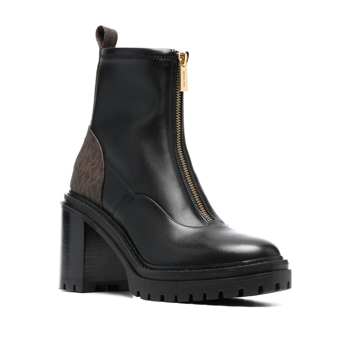 Michael Kors Black Cyrus Polyethylene Textured Heel Boots