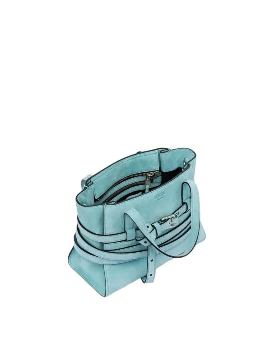 Moschino Structured Calf Leather Tote Bag