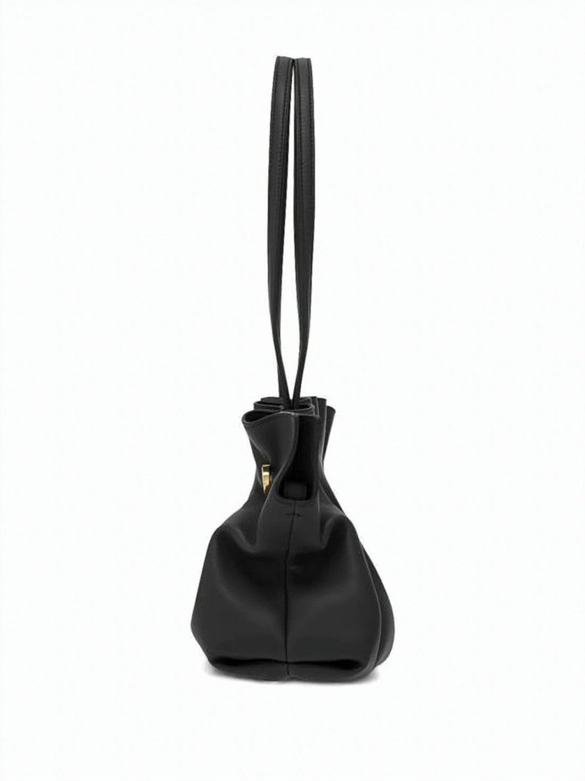 Salvatore Ferragamo Ruched Nappa Leather Shoulder Bag