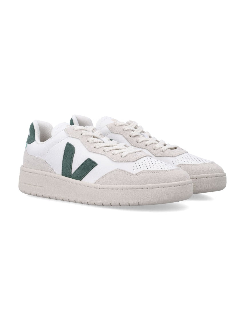 Veja V-90 Leather Sneakers White And Cyprus