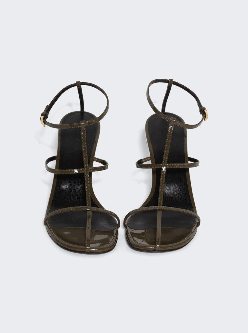 Khaite Cage Sandal 75 Dark Olive