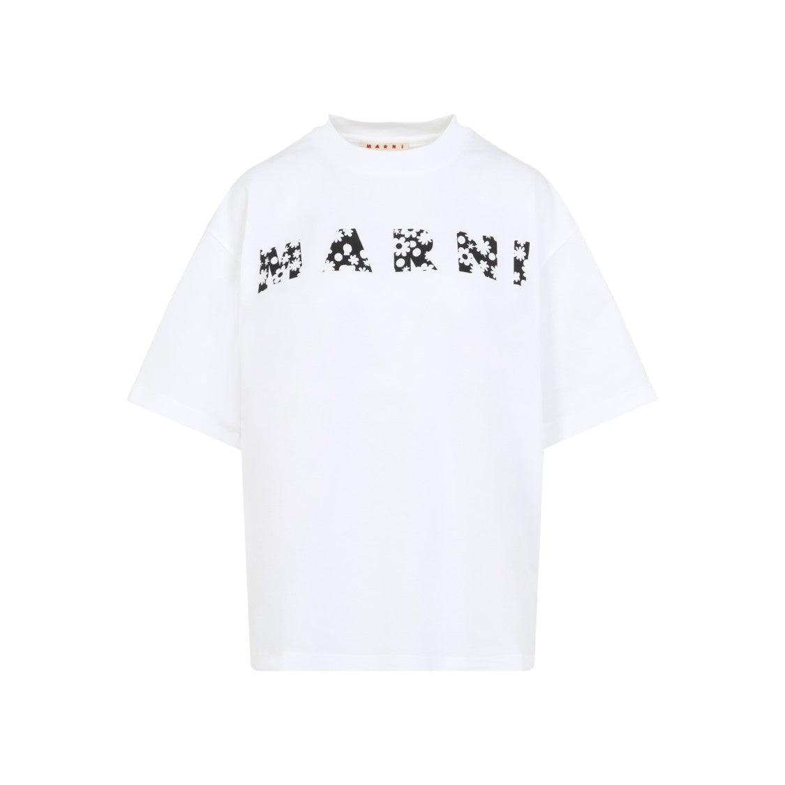 Marni Dropped Shoulder Lily White Cotton T-Shirt
