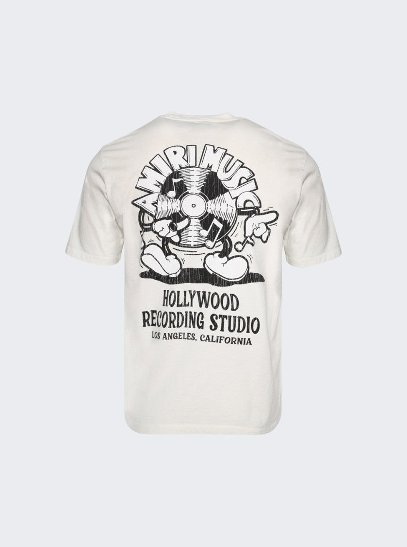 Amiri Music Record Tee Ivory