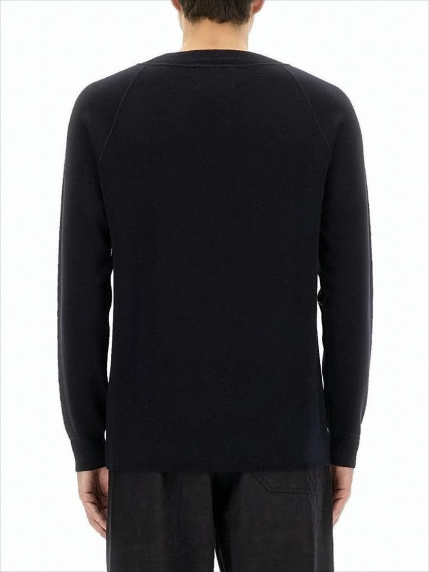 Margaret Howell Minimalist Wool Knit Sweater With Crew Neck