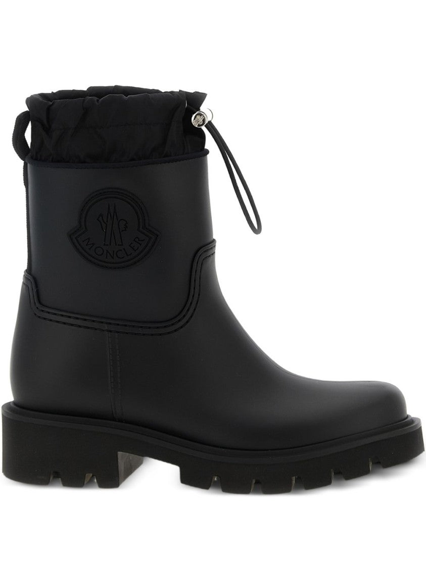 Moncler Ankle Boots With Quilted Collar And Sole