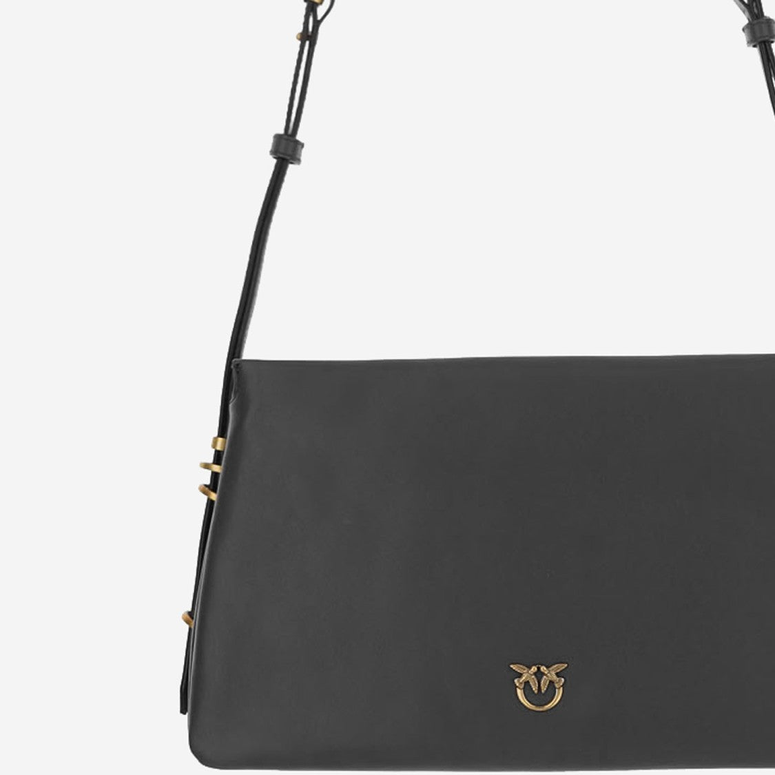 Pinko Rectangular Calfskin Bag With Love Birds Emblem