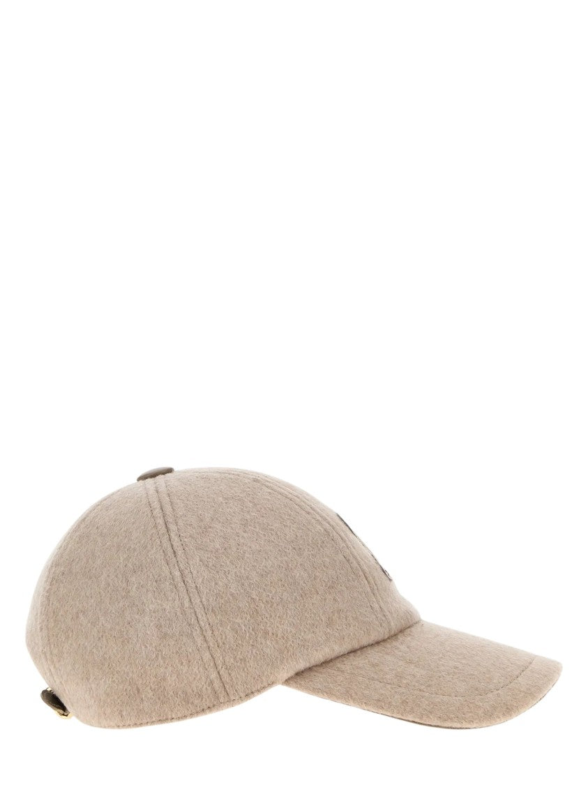 Max Mara Camel Ordine Cashmere Visor Cap