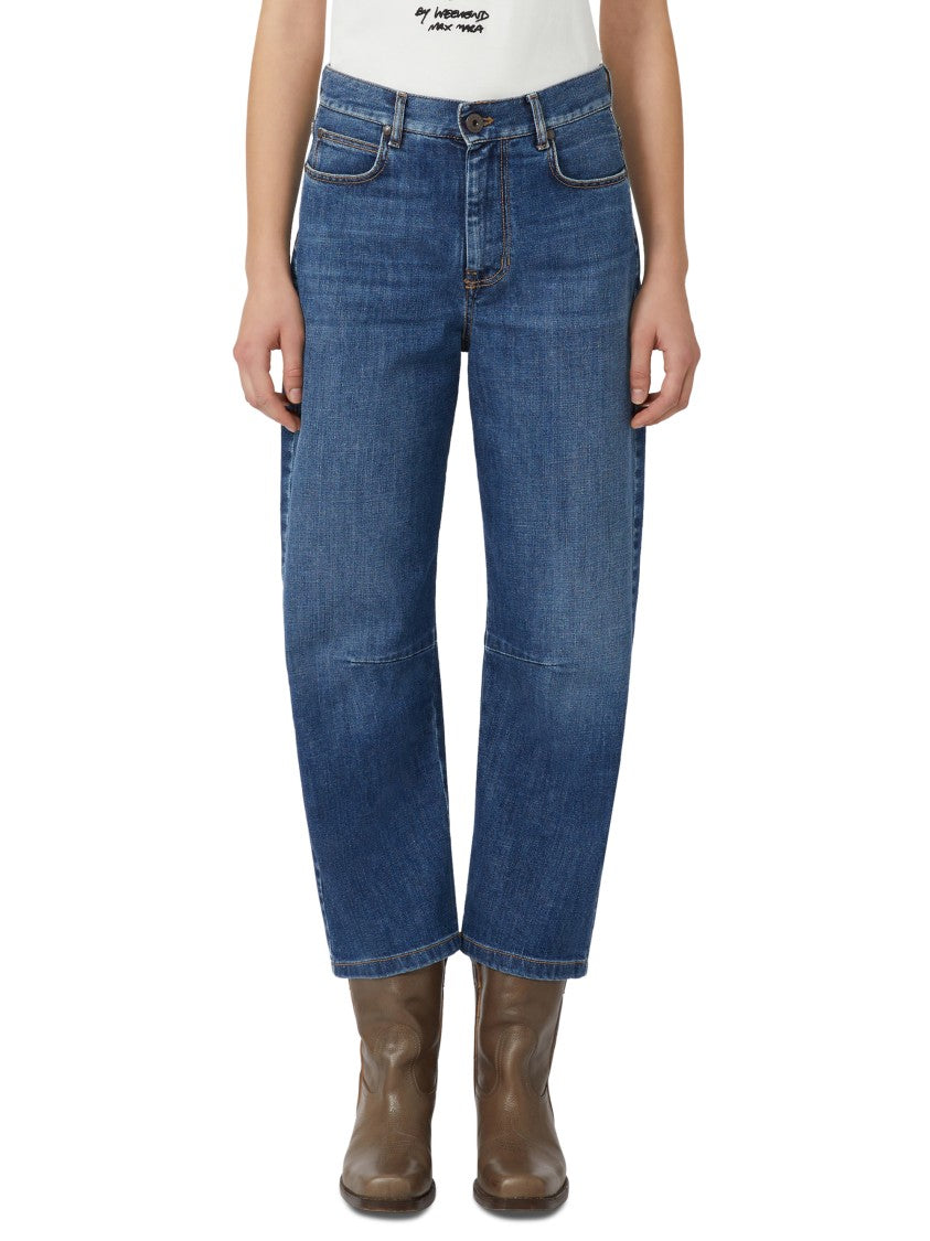 Max Mara High-Waisted Straight-Leg Trousers With Classic Five-Pocket Design