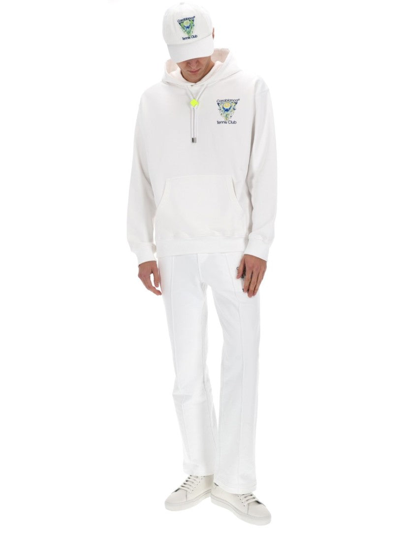 Casablanca Neutrals Tennis Club Icon Cotton Hoodie