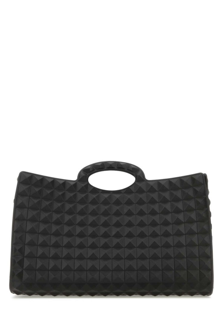 Valentino Garavani Black Rubber Le Troisième Shopping Bag