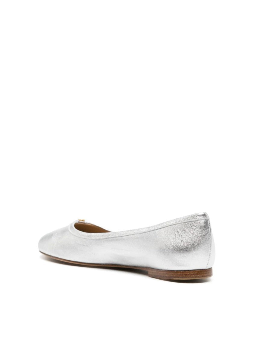 Chloé Marcie Metallic Leather Ballerina Flats