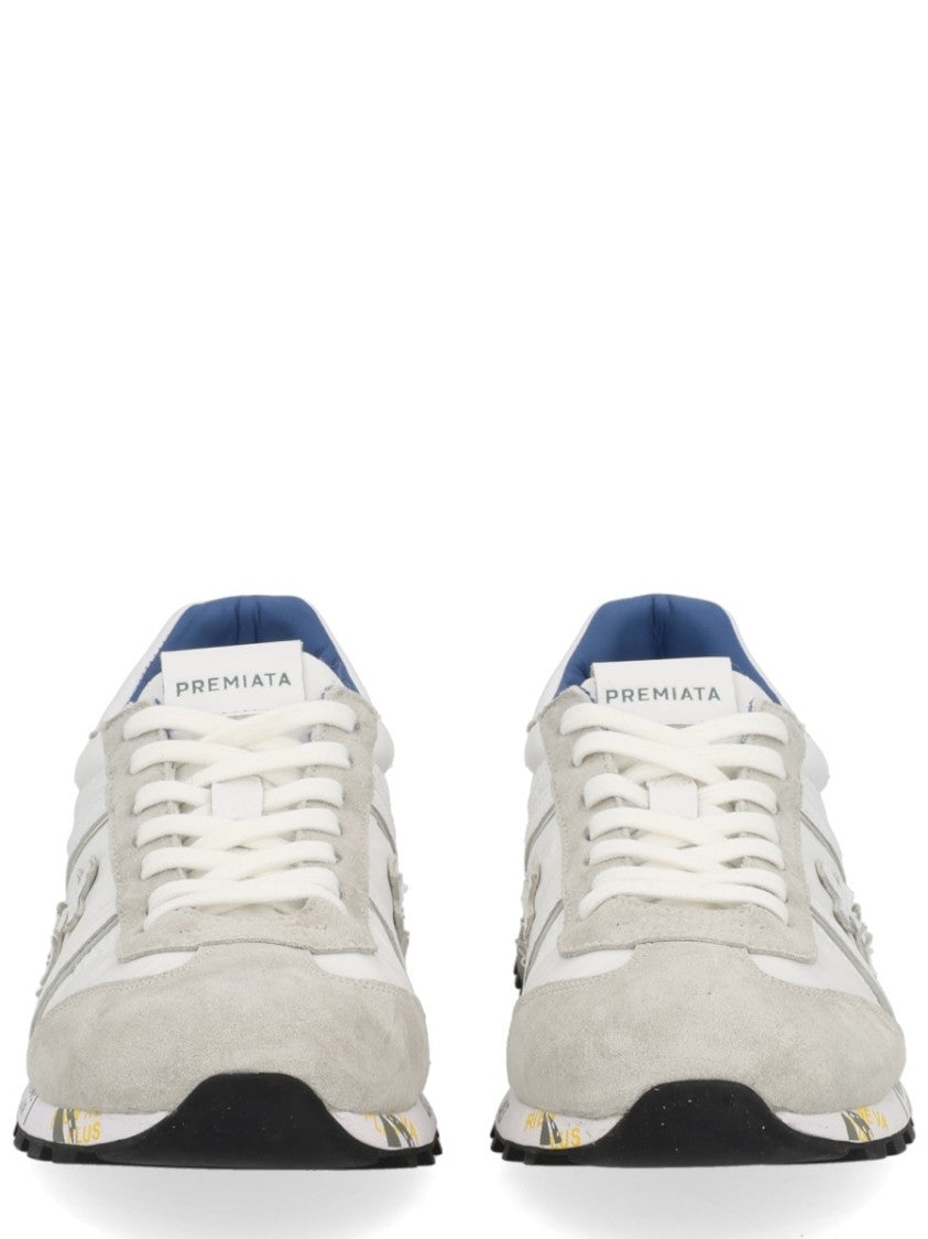 Premiata Lace-Up Sneakers With Suede Accents And Cushioned Sole