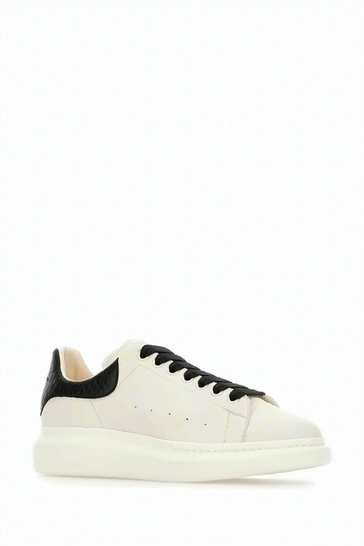 Alexander Mcqueen Oversized Neutral Lambskin Sneakers With Cushioned Sole