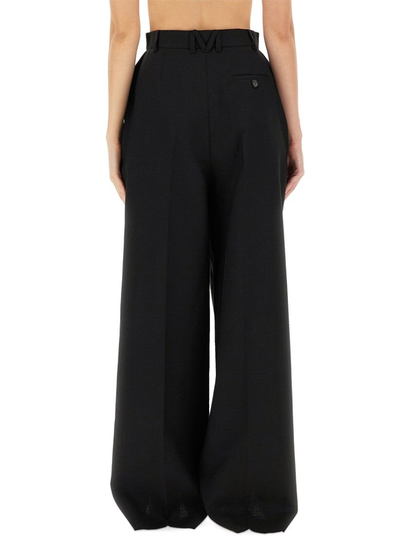 Moschino Tailored Wide-Leg Pants With Pleated Front