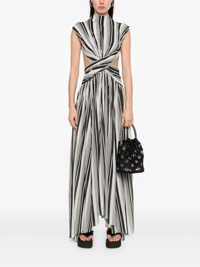 Philosophy Di Lorenzo Serafini Timeless Neutral Dress With Smooth Draping