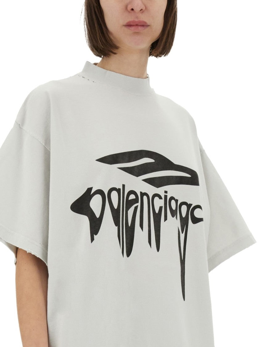 Balenciaga Relaxed Fit Cotton Oversize T-Shirt