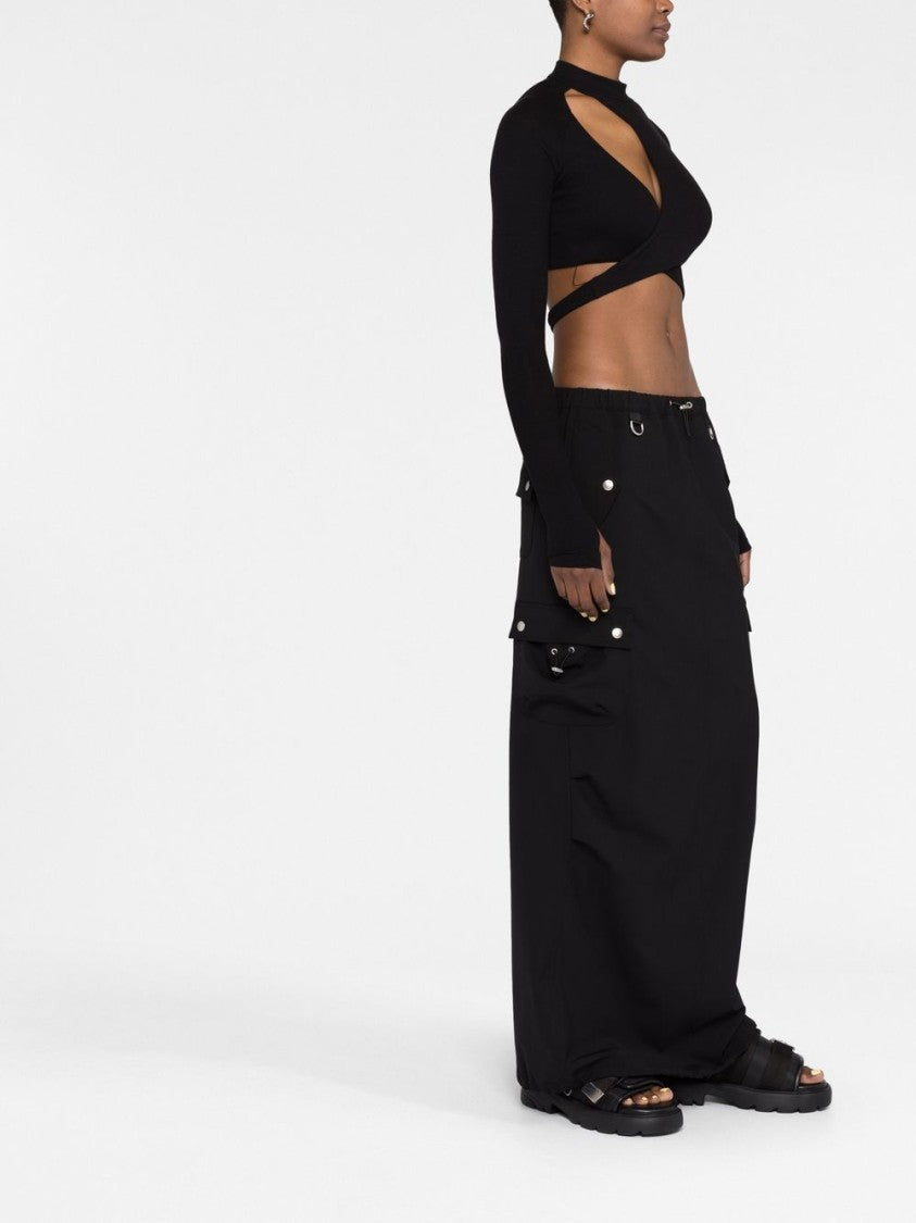 Coperni Floor-Length Black Maxi Skirt