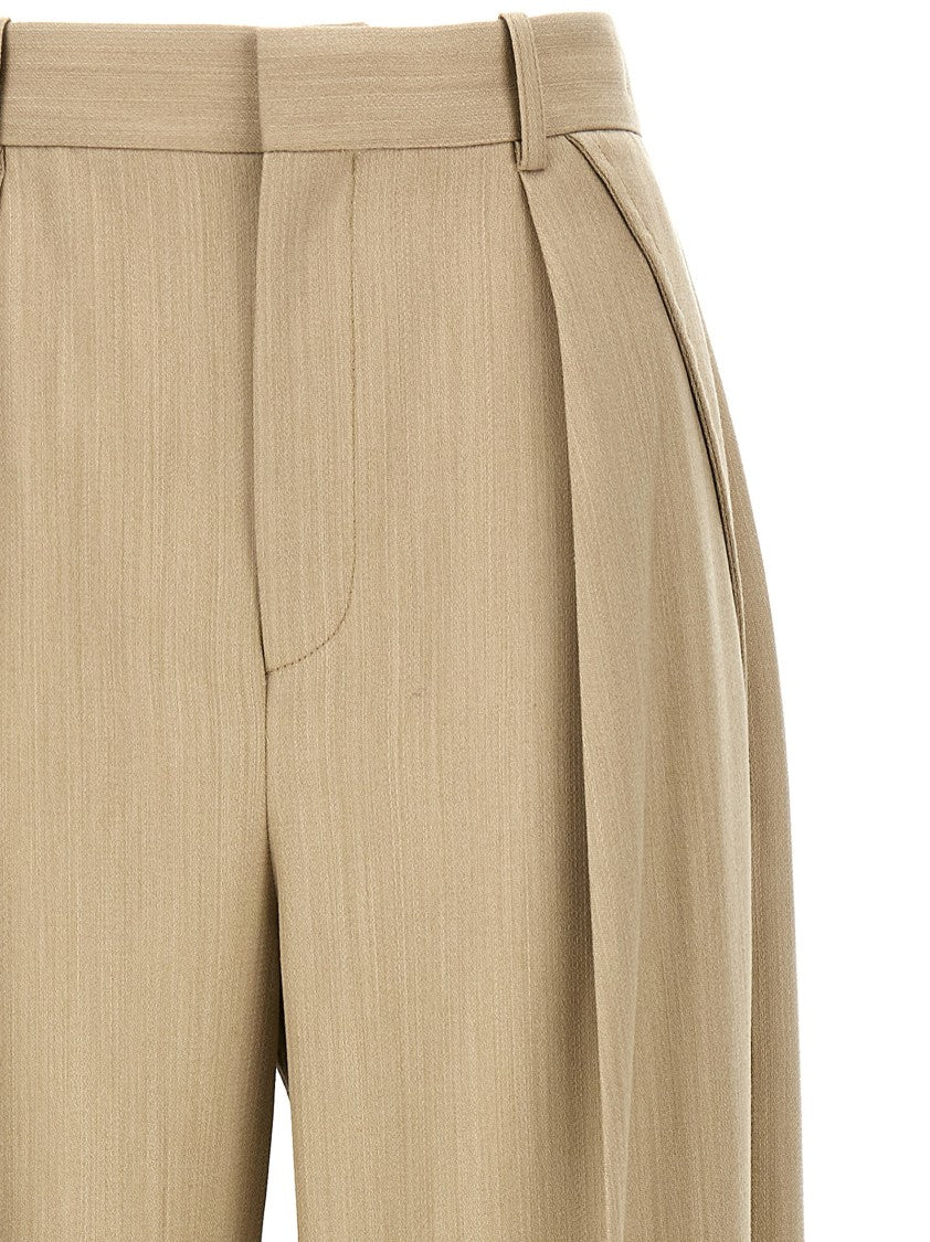 Victoria Beckham High-Waisted Wool Pants With Maxi Turn-Up