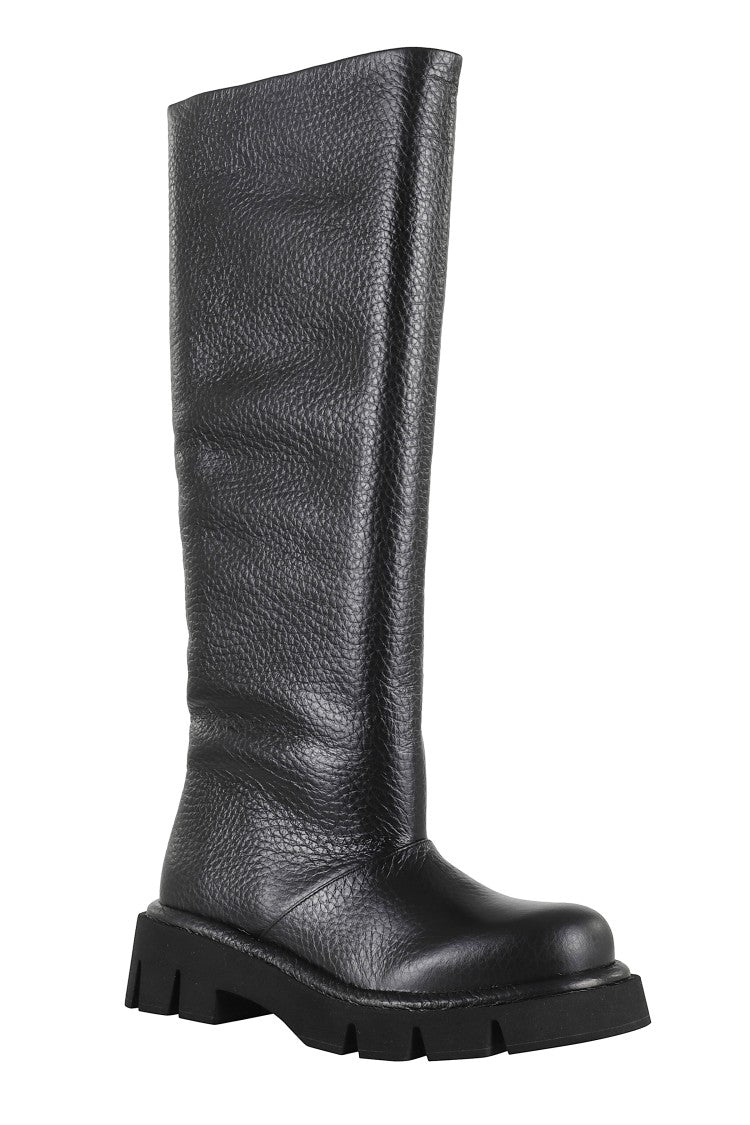 Paloma Barceló Dores Mid-Calf Hammered Leather Boots