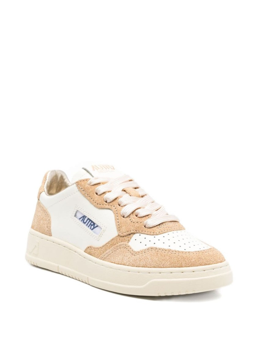 Autry Sand Beige Perforated Suede Insert Sneakers