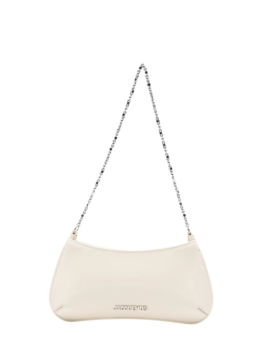 Jacquemus White Leather Le Petit Bisou Shoulder Bag