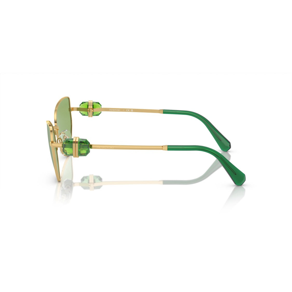 Swarovski 0Sk7003 Cat-Eye Sunglasses With Green Tinted Lenses