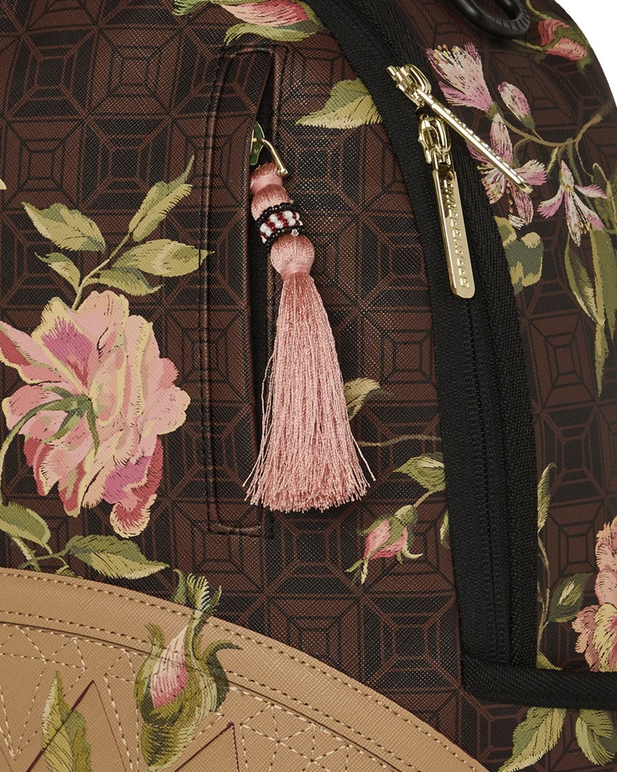 Sprayground Floral-Print Backpack With Ergonomic Design And Gold Hardware