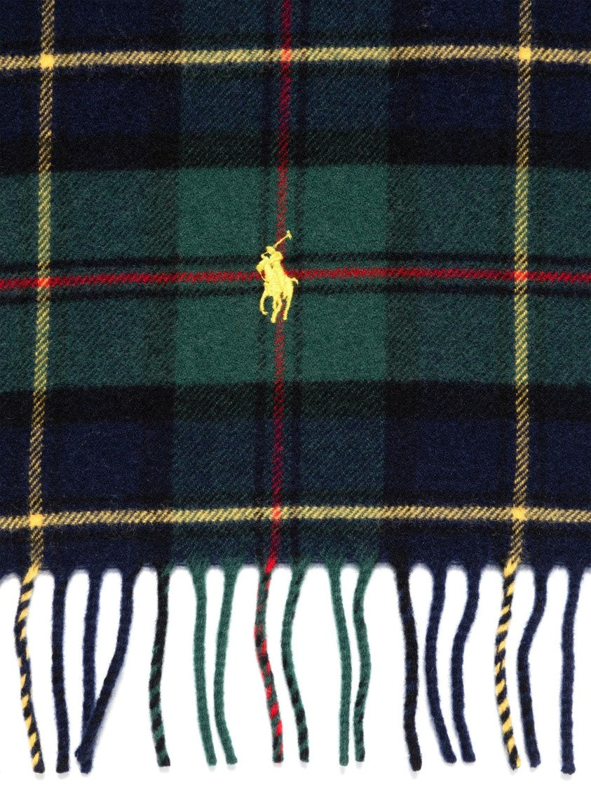 Polo Ralph Lauren Plaid Oblong Scarf In Soft Wool
