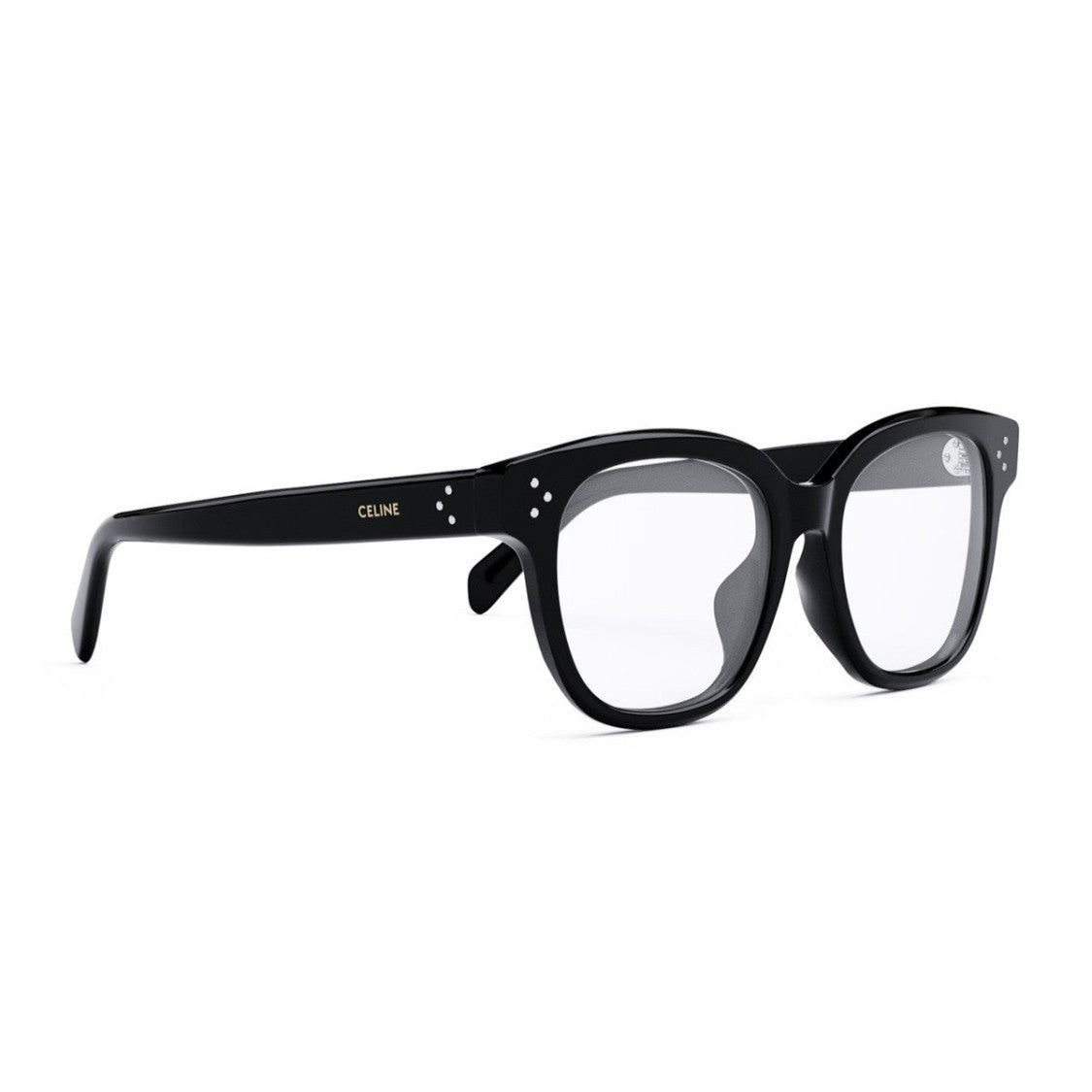 Celine Black 3 Dots Acetate Square Glasses