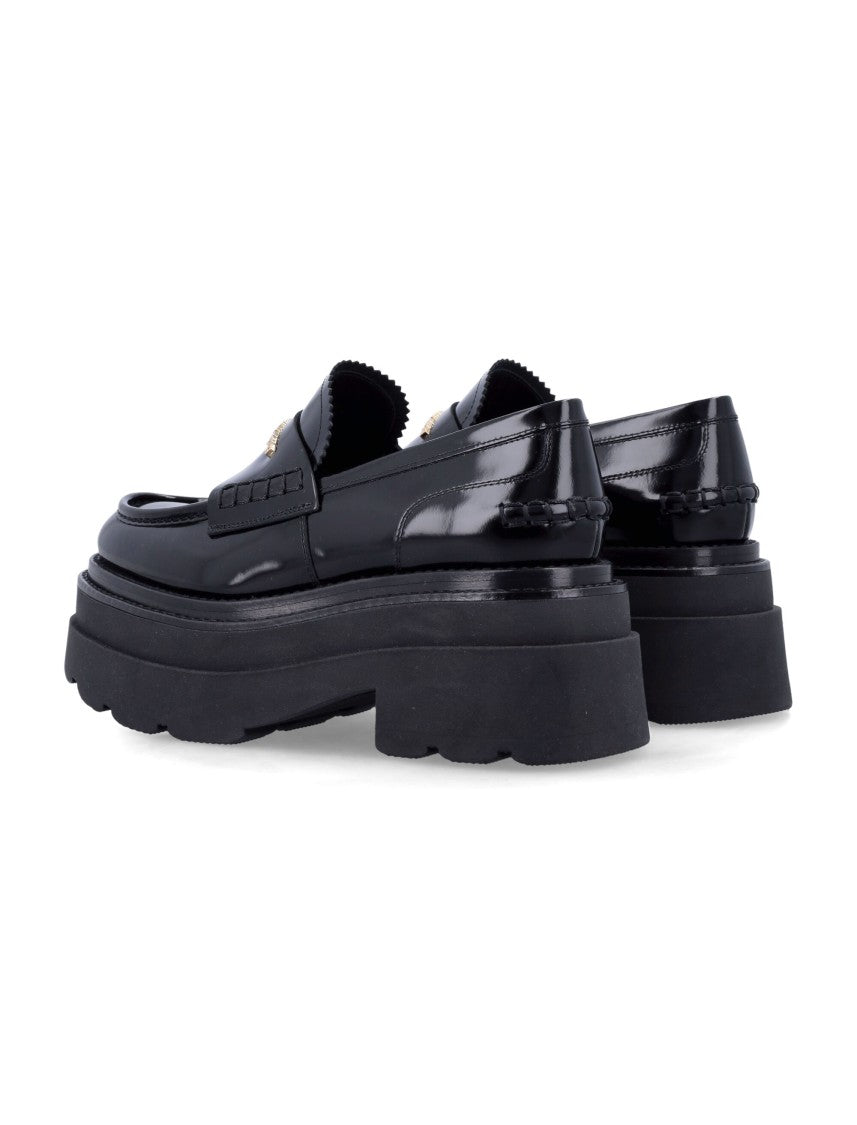 Alexander Wang Black Leather Carter Platform Loafers