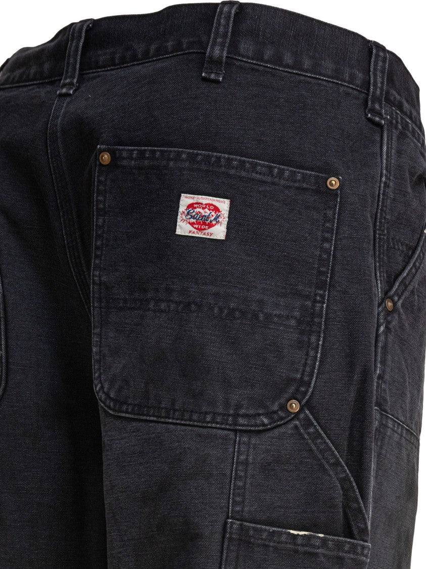 Saint Mxxxxxx Relaxed-Fit Black Trousers With Multiple Pockets