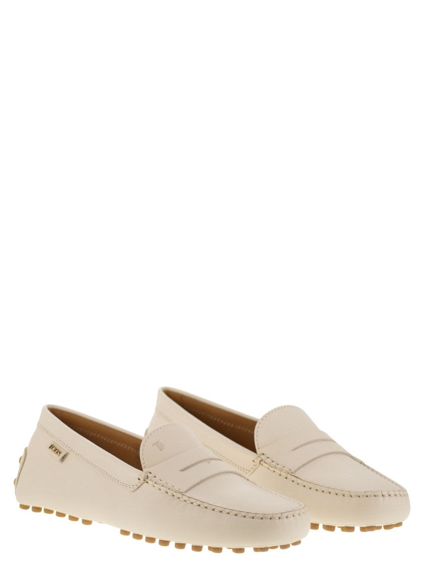 Tod's Leather Moccasin Rubber Sole